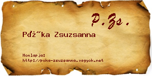 Póka Zsuzsanna névjegykártya